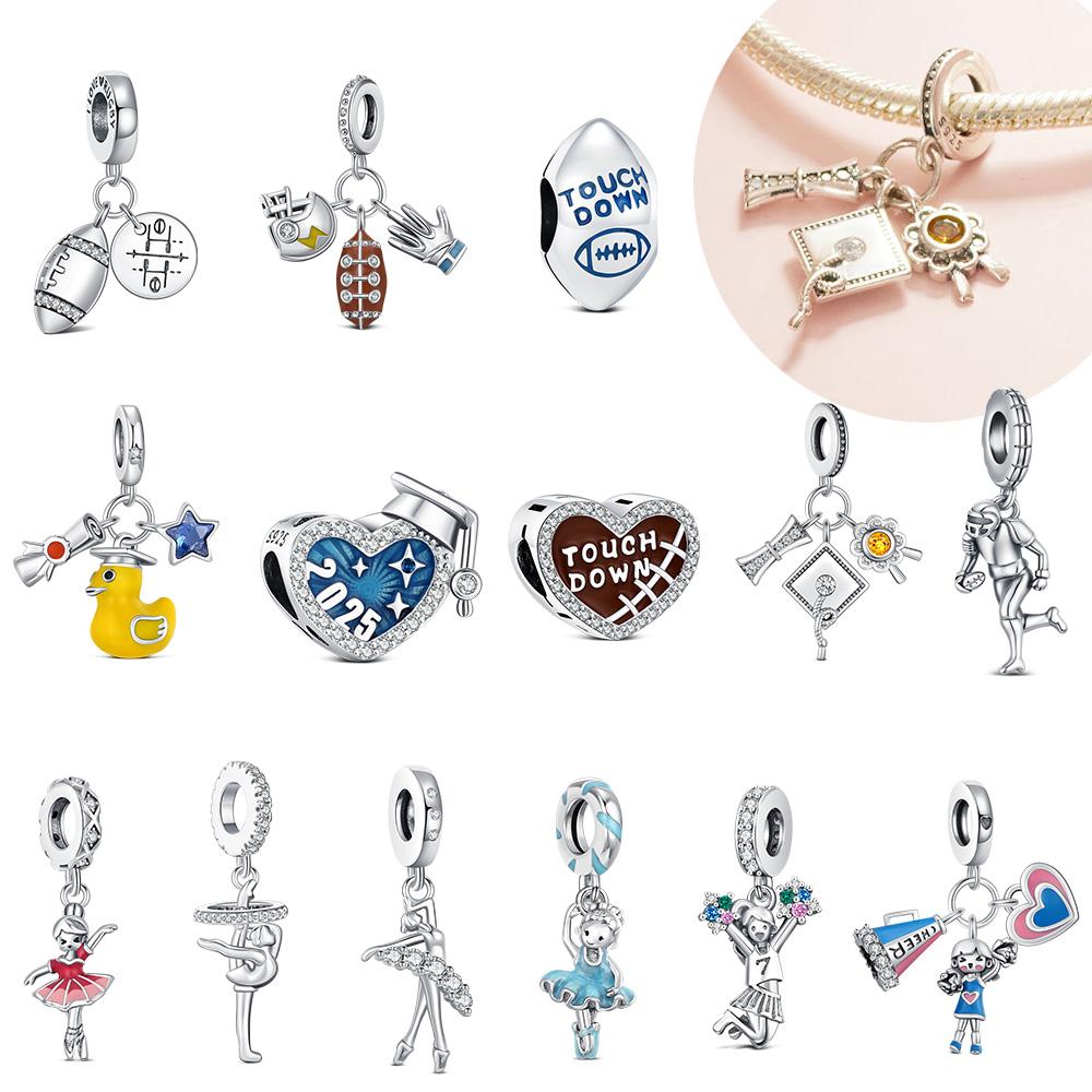 Copper Charm Beads For Jewelry Making, Graduation Season Gifts, Perfect Fit For Original Brand Bracelets
