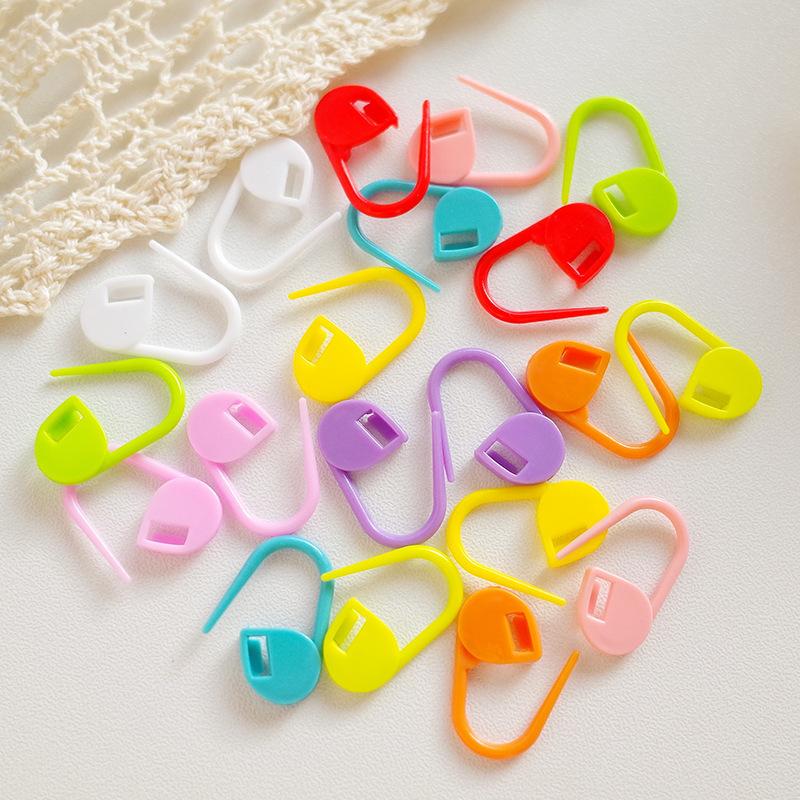 100pcs Colored Plastic Marking Buckle, Hand Woven Yarn Special Pin, Anti Slip Buckle, Counting Pin Small Buckle