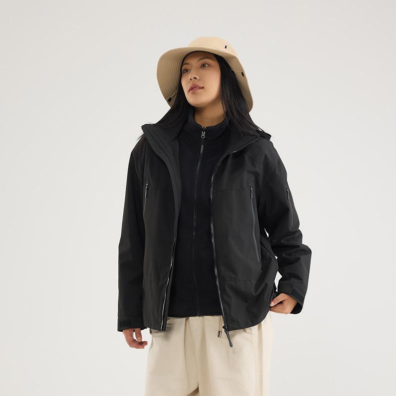 Outdoor Sports Charging Trench Coat Women's Color Matching