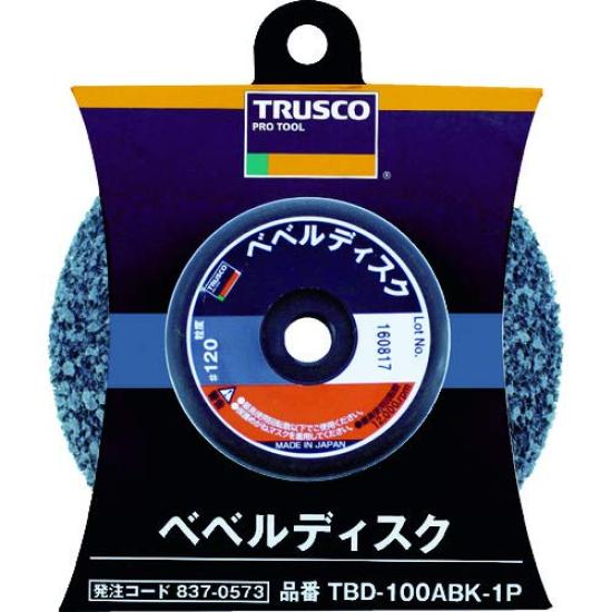 

TRUSCO Bevel 1 Disc, Heavy-Duty Type, Black, #120, Piece, TBD-100ABK-1P чорний