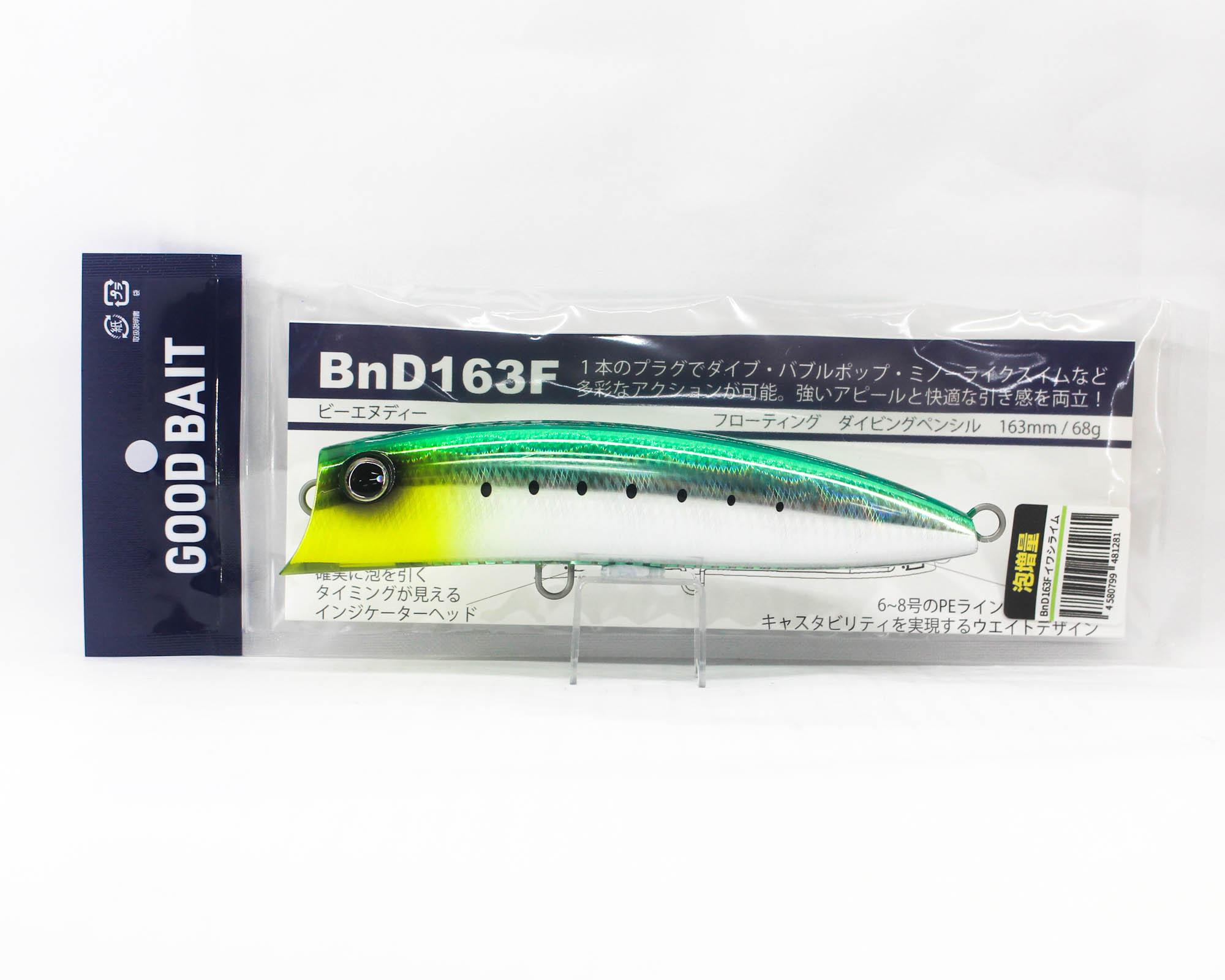Good Bait BnD 163F 163 mm 68 grams Floating Lure Iwashi Lime (1281)