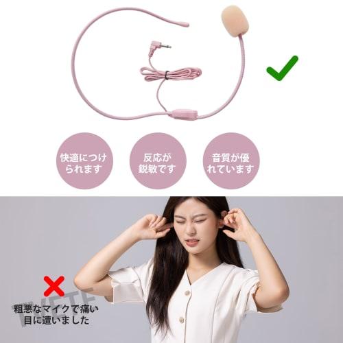 TVETE Wired Headset Microphone with 3.5mm Plug for Loudspeakers, Clip-on Microphone, Approximately 1.05 Meters Long, Clear Voice, Comfortable Compact