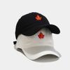 Maple Leaf Embroidery Soft Top Baseball Cap Men's Outdoor Casual Cap Women's Face Small Couple Sun Protection Hat