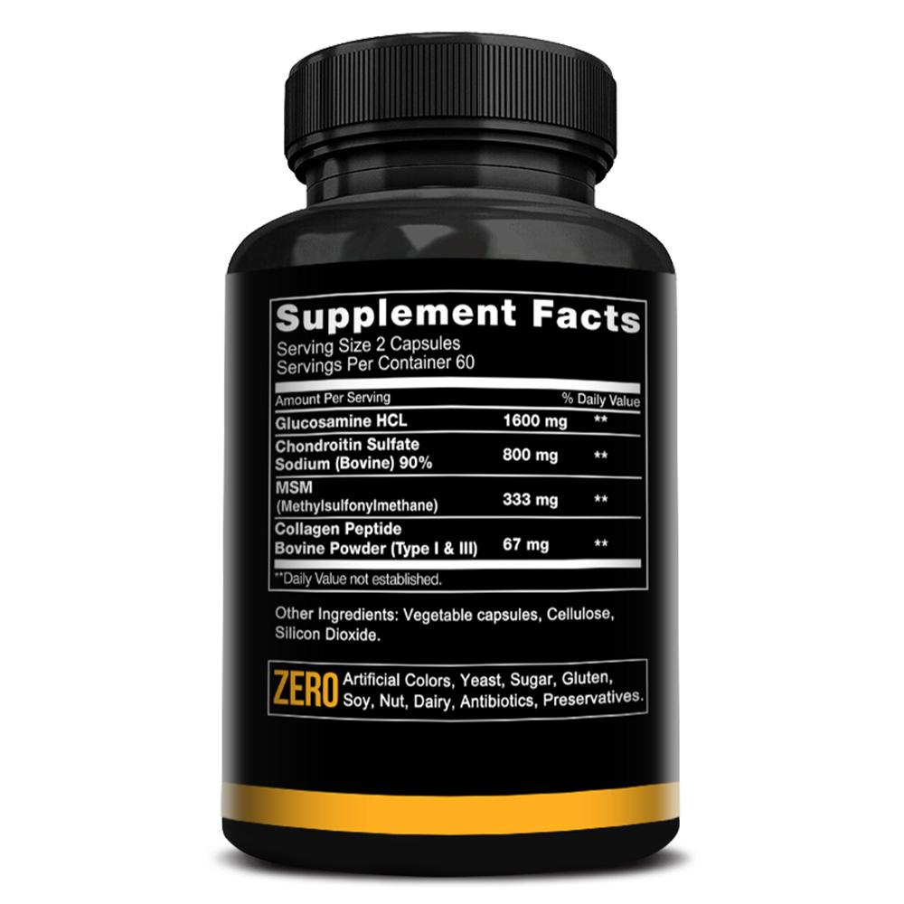 Glucosamin Nahrungsergänzungsmittel, Mit Chondroitinsulfat, Kollagenpeptid, 120 Kapseln