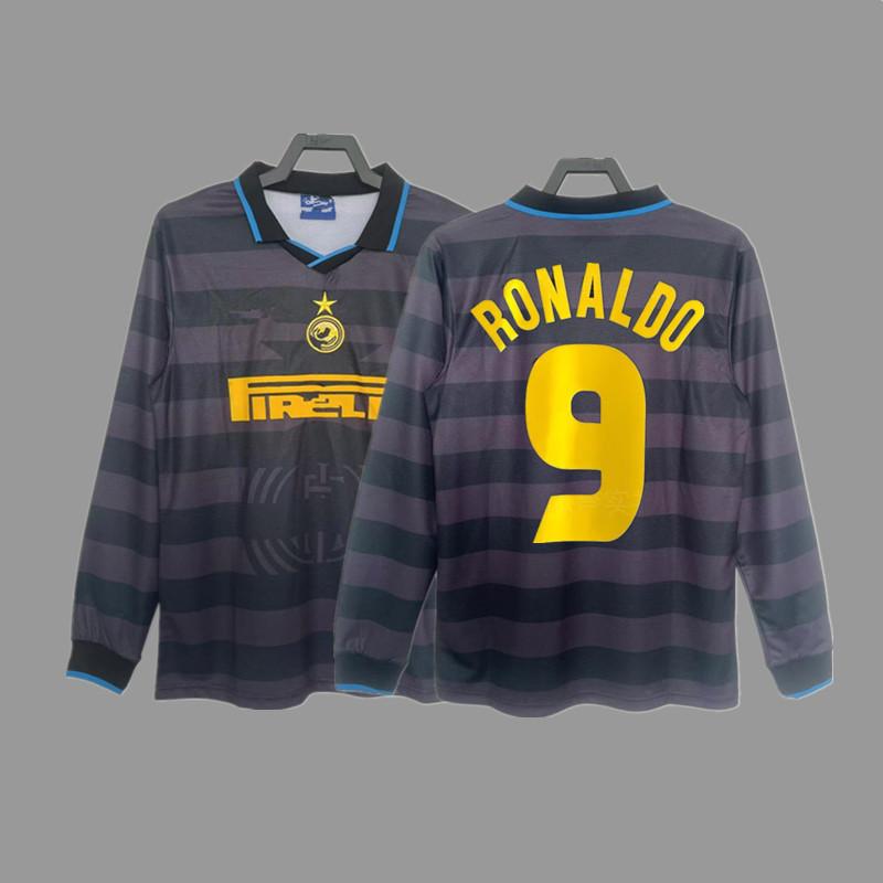 Inter Retro Jersey Football Jersey Classic Baggio Ronaldo Zanetti Figo Adriano Jersey