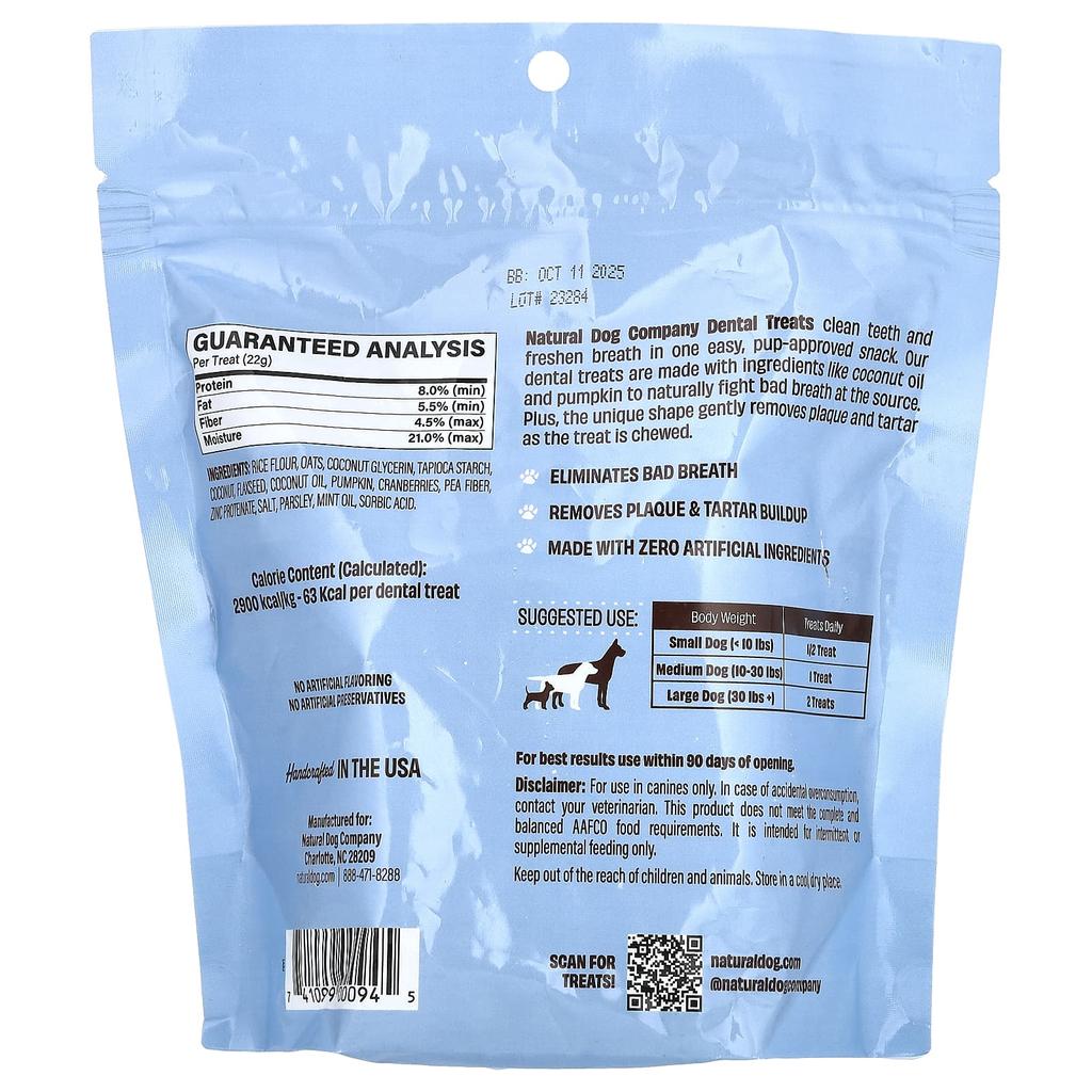 Premium Dental Treats, Dogs, All Ages, 18 Dental Treats, 397Ml (14Oz)