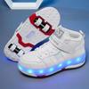 Glowing Led Light roller shoes Skates For Children New Deformation Parkour Teenager Shoes Breathable Mesh Sneakers With Wheels