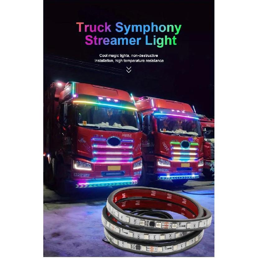 RGB LED Strip Lights for Trucks Operating On 24V an Ambient Lighting Kit for Vehicles Designed for Driving Truck Flashing Light