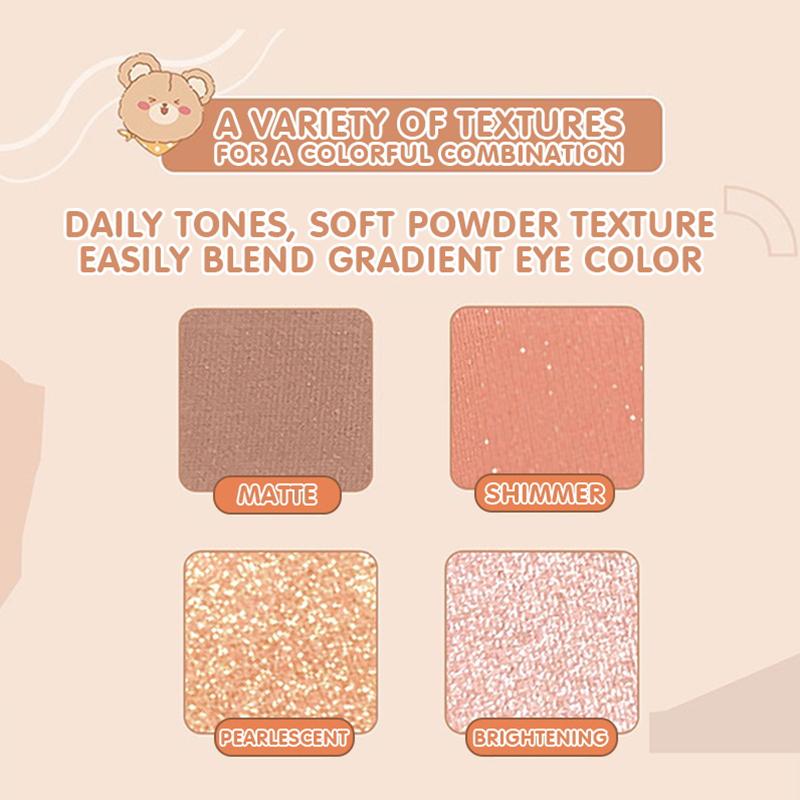 1PC Transparent Party Pearlescent Date Makeup Earth Color Eye-catching Seven Colors Stage Eye Shadow Plate Makeup Multi-function