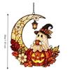 Pumpkin Cat Witch Ghost Pendant Decoration Colorful Window Hanging Decoration  Balcony