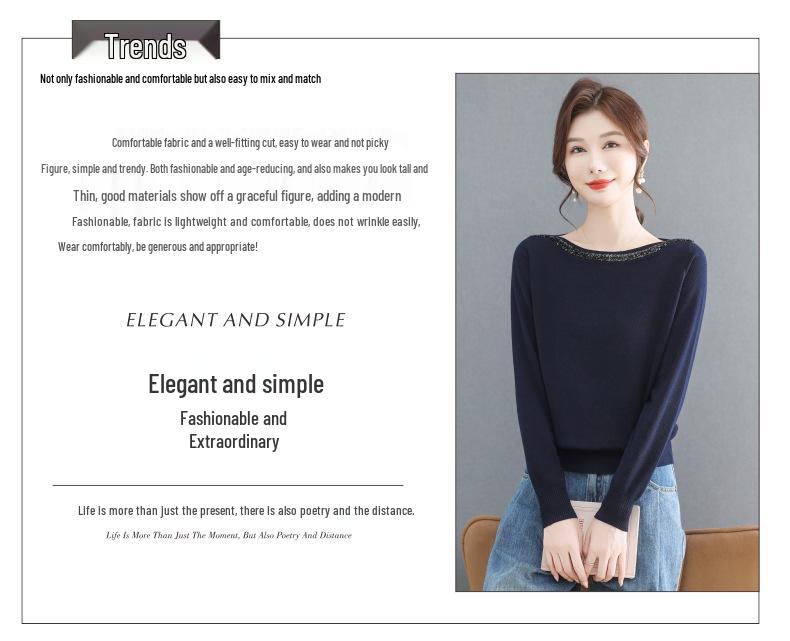 Chic Mom-Style Wool Cardigan - Autumn/Winter Versatile Sweater for Women