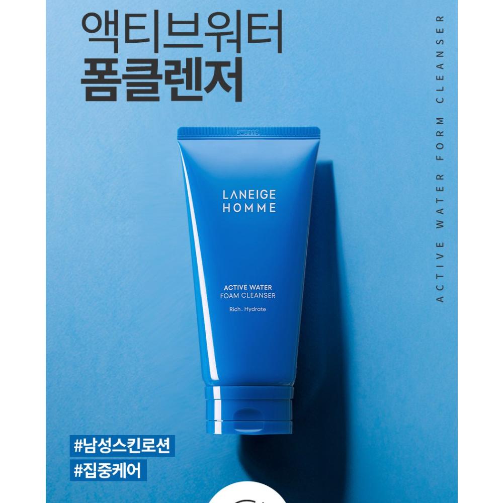LANEIGE Homme Active Water Foam Cleanser 150mL