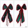 Ruffle Christmas Tree Topper Bow Long Streamers Tree Bow with Long Tails  New Year Decor