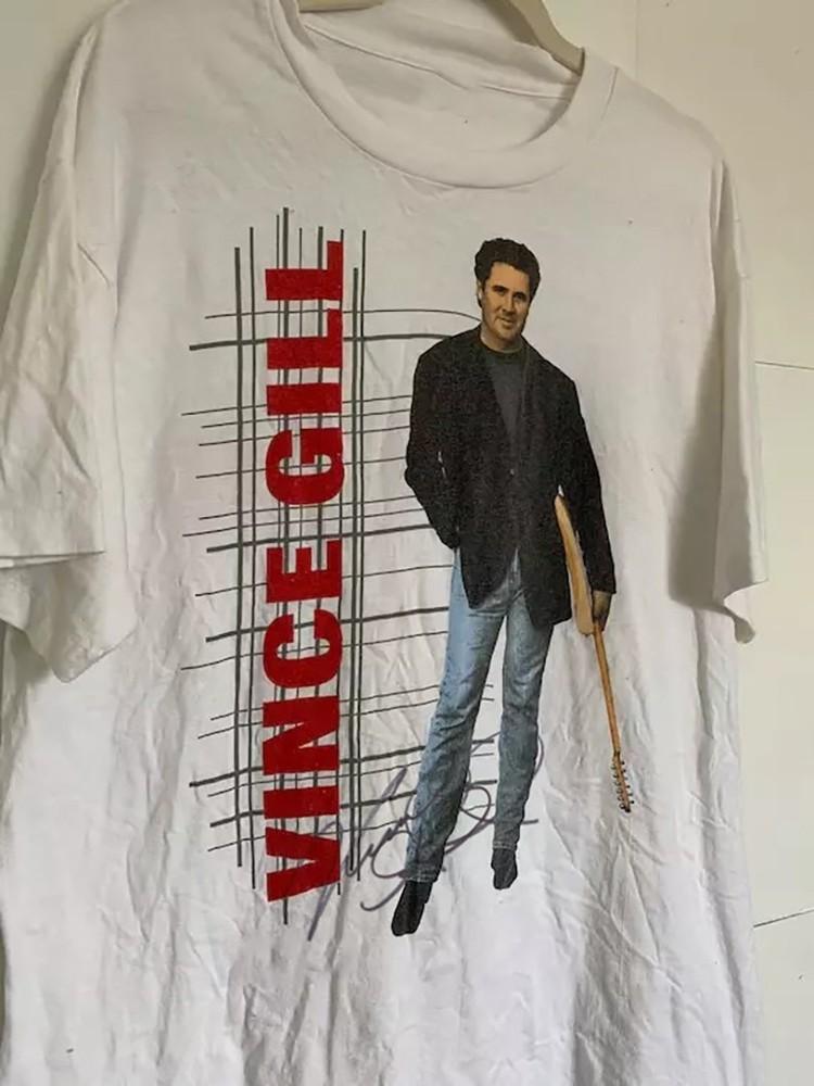 Vtg Vince Gill Country Music Cotton White S-5XL Unisex Shirt CS011 Unisex T-Shirt XL
