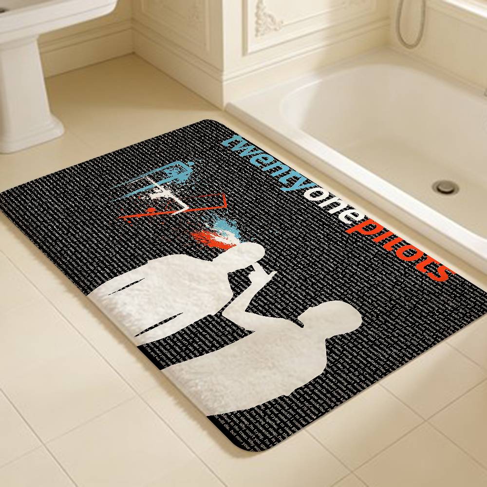 Popular T-Twenty One Pilot Band Entrance Door Mat Nordic Style Home Doormat Bathroom-Toilet Mats Bedroom Hotel Decor Mat