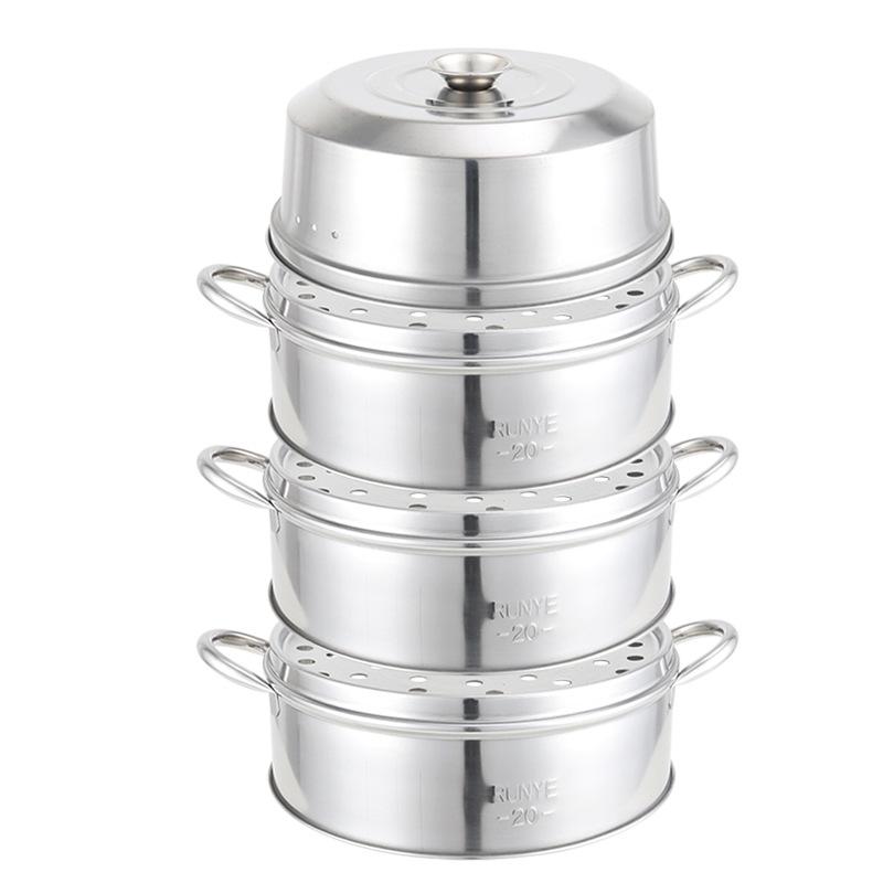 Compact Stainless Steel Steamer for Buns and Dumplings