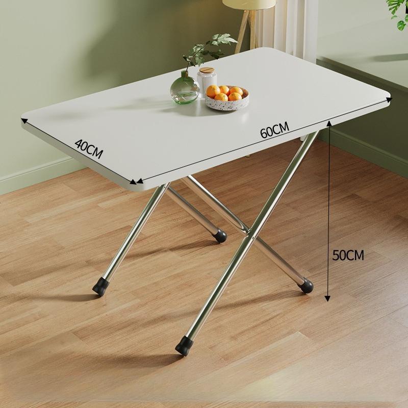 Foldable Table For Home Small Space Simple Rectangular Table For Rental Room Stall Use Portable Saving Space
