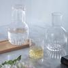 Vintage Sunflower Glass Water Bottle Set Creative Juice Drinkware with Embossed Design for Home Use