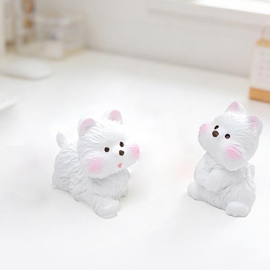 Yousheng 3 Pcs Mini Dog Figurines Cartoon Resin Dog Miniature Figures Little Puppy Statue for Cake Toppers Fairy Garden DIY Crafts