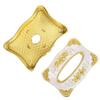Tissue Box Cover Holder Luxury Facial Napkin Paper Towel Organizer Dining Room Ornaments Rose Pattern Gold White