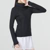 Under Armour Solid Color Sports Casual High Neck T-Shirt Women Tops Black 1373965-001