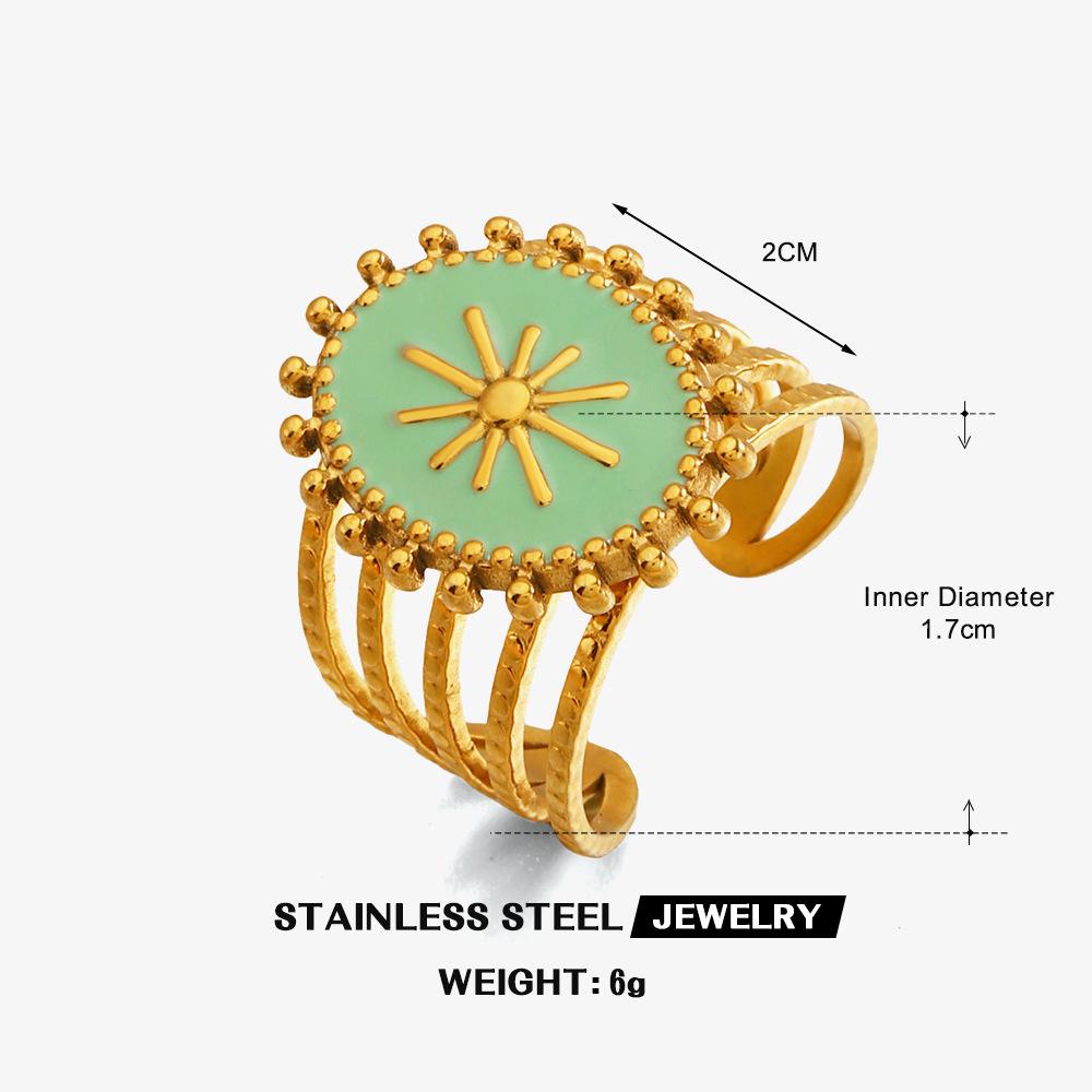 

Vintage Drip Glaze Ellipse Ring Unique Hip Hop Statement Zircon For Women Bold Vintage Inspired Women‘S Rings resizable