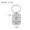 Personalized Keychain Accessories, Father'S Day English Lettering Stainless Steel Pendant Keychain