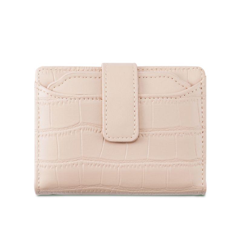 

Минималистичный женский складной кошелек с принтом под крокодила и множеством отделений для карт Standard абрикосовый