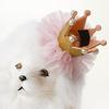 Coroa para Pet Decoração Delicada Anti-queda Enfeite de Cabeça para Pet Princesa Presilha de Cabelo para Cão para Decoração
