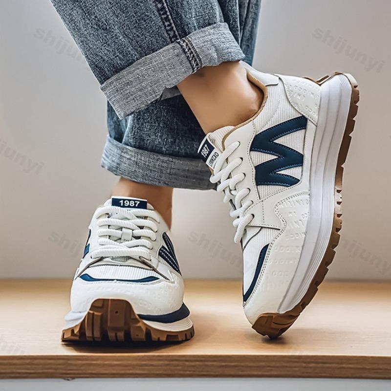 Fashion Mesh Breathable Low Top Thick Soled Sports Shoes for Men 2025 Autumn Fashion Trend Versatile Comfortable Casual Chunky sneakers