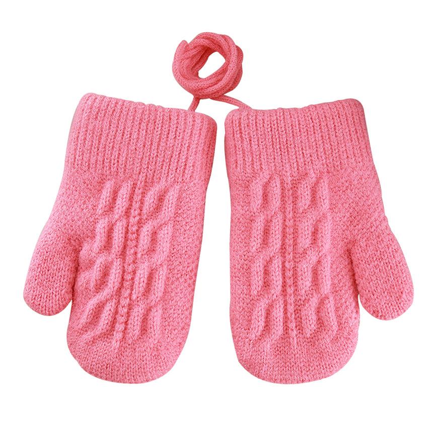 Warm Cartoon Children Gloves Fleece Coldproof Kids Full Fingers Gloves Warm Knitted