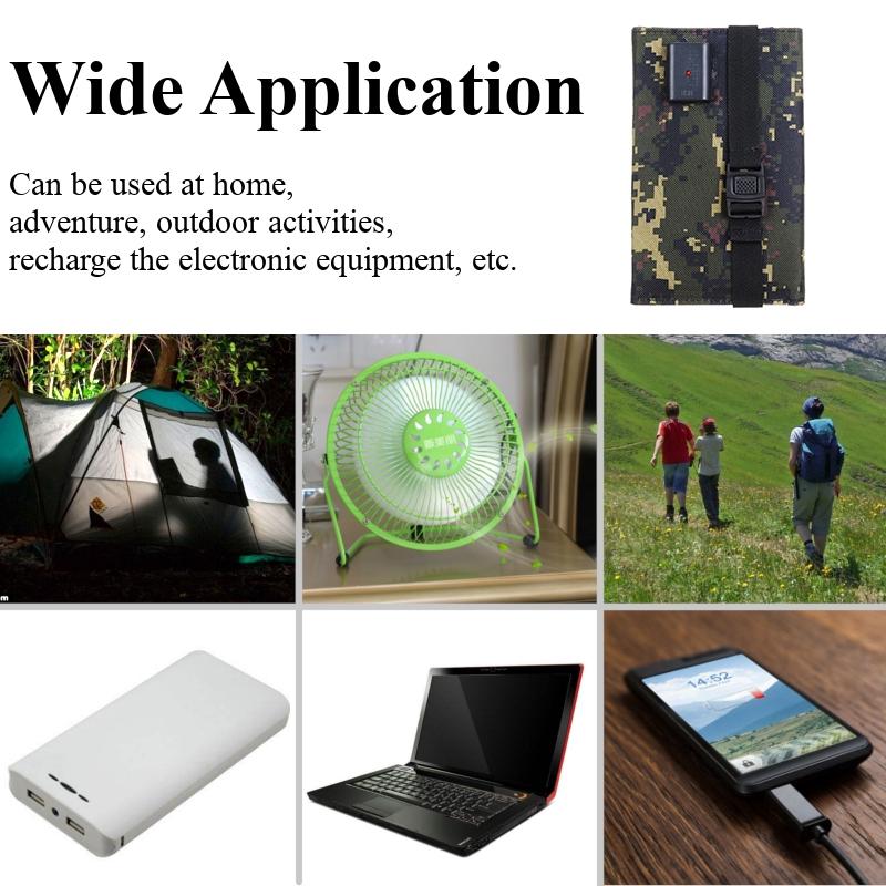 15W 5V Foldable Monocrystalline Waterproof Charger Sun Power Bank for Phone Battery USB Portable Folding Solar Panel