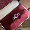 Isn'T The Style Of Light Luxury Cultivation Gemstone 6.0Mm Living Mouth Adjustable Advanced Sense Ring