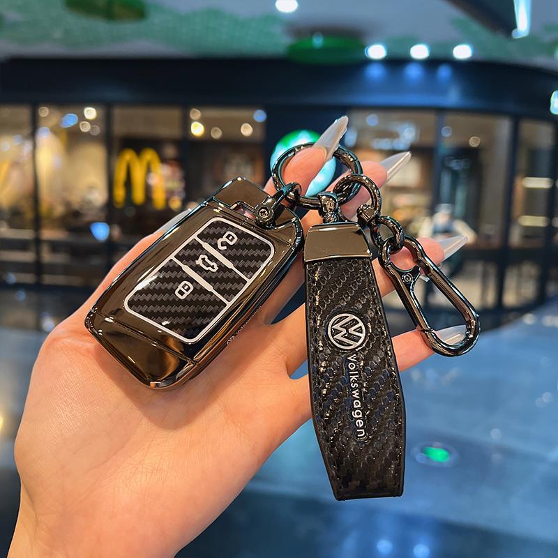 qwe3For VOLKSWAGEN VW New Car Key Case Cover Bag For VW Volkseagen Passat B8 Magotan For Skoda Superb A7 Kodiaq Seat Shell Fob