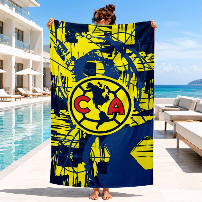 Club America Emblem Beach Towel, Quick-drying, Easy to Care for, Suitable for Both Fitness and Beach Vacations,Sports Essential
