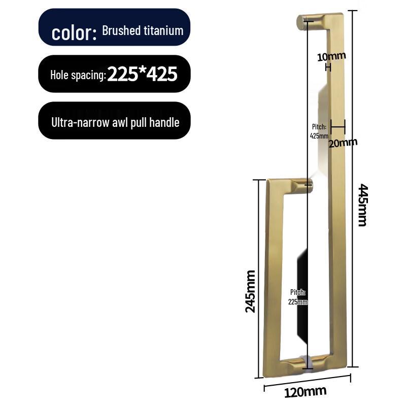 

L-shaped Titanium Alloy & Stainless Steel Shower Handle