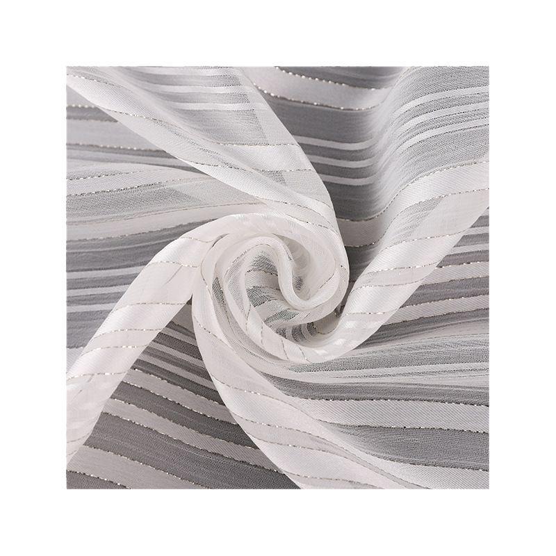 Silver Silk Chiffon Crinkle Wide Strip Fabric for Headscarf or Hanfu Costume