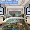 Magical Forest Wildlife Pattern Bedding,Quilt Set Quilt Cover Pillowcase Home Birthday Gift (1*duvet Cover+2*pillowcase,without core)ZSJT0917324