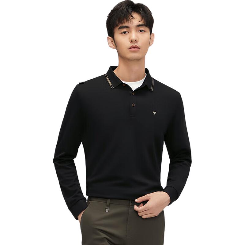 

Qipai Men s Wool Blend Long-Sleeve Polo Shirt L