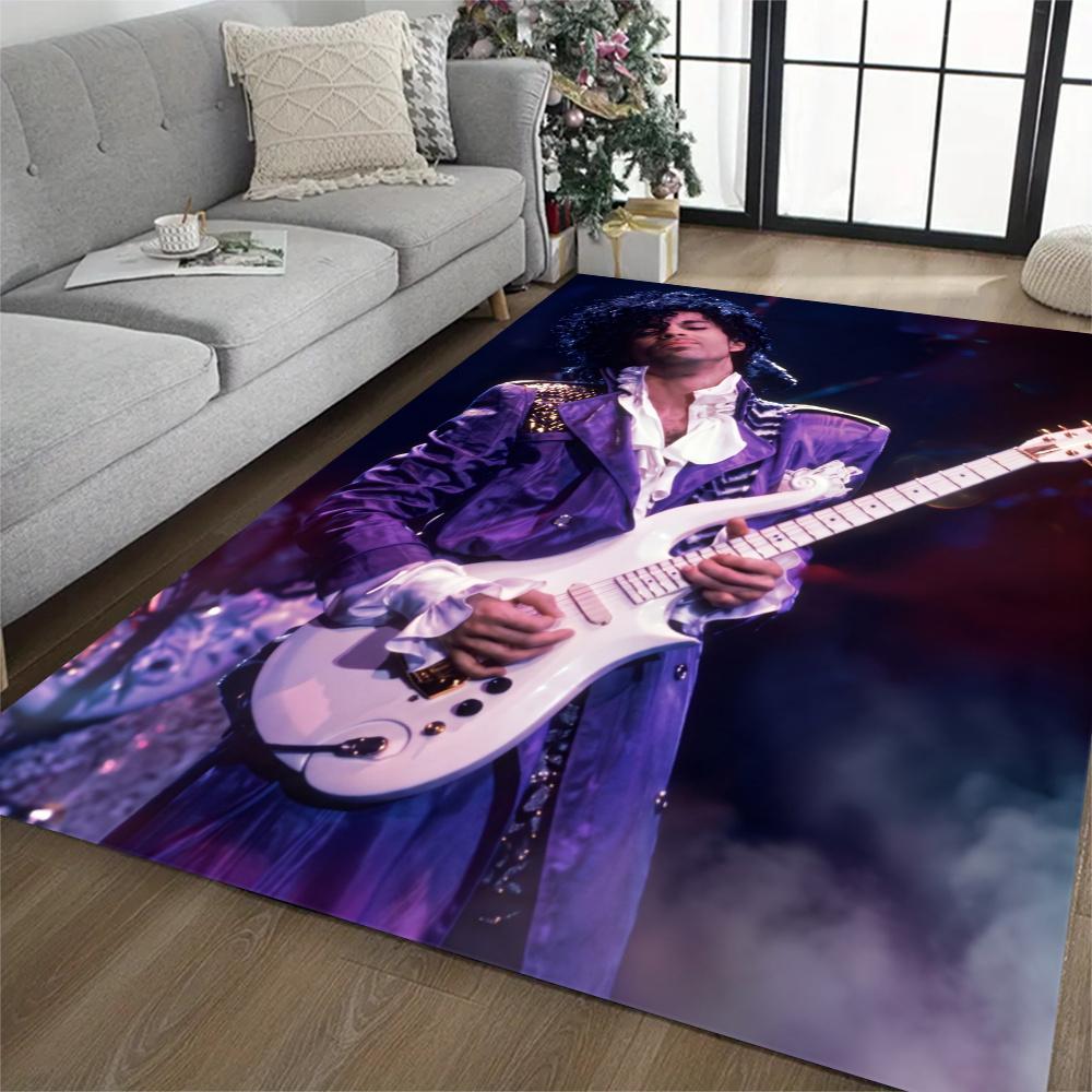 Prince Purple Guitar Performance Carpet Suitable For Outdoor Playrooms Dormitory Study Room Antislip Rug Office Home Decor Wedding Party Gift