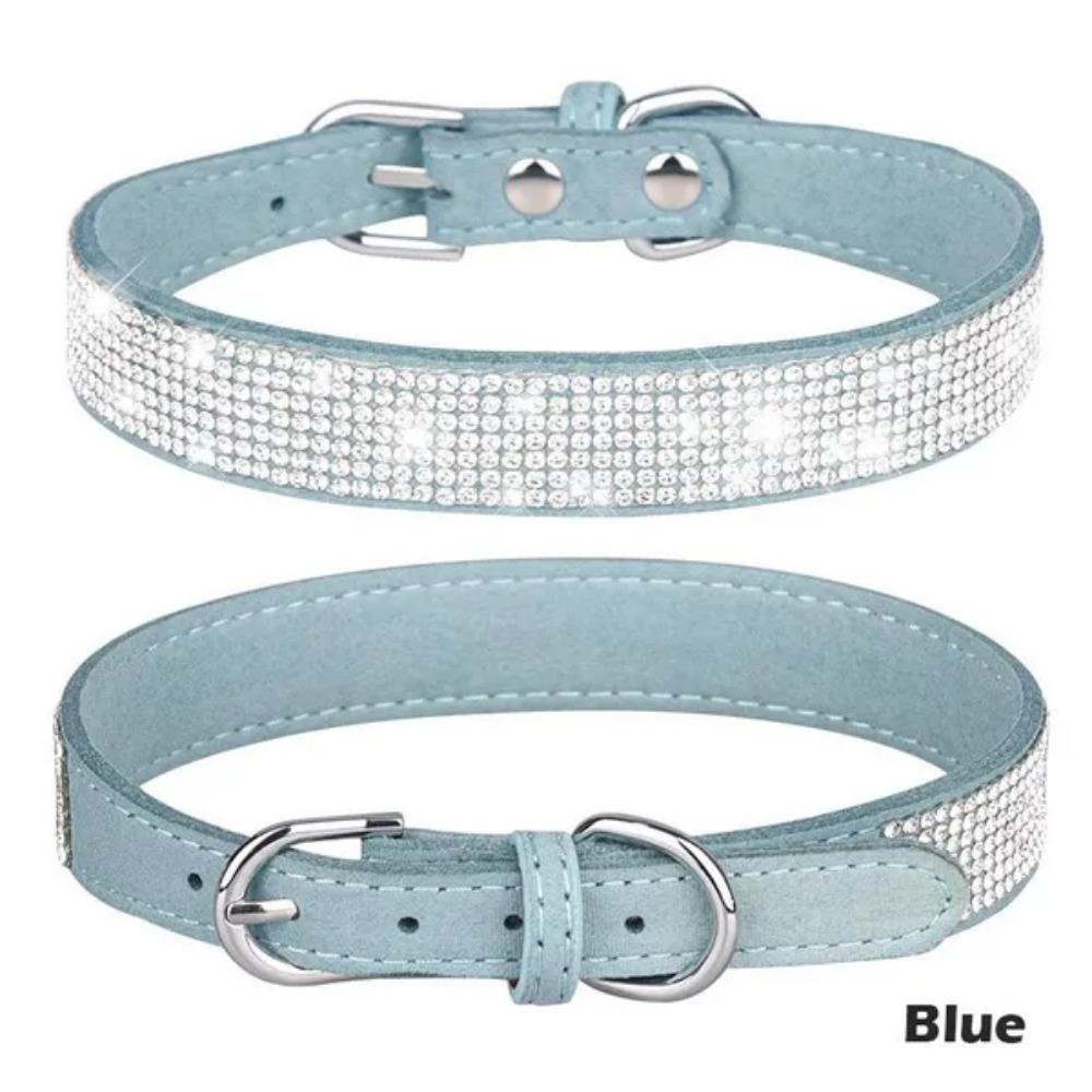 1 Pc Rhinestone Cat Pet Collar Pet Supplies Cute Pet Cat Dog Puppy Collar Adjustable Leather Puppy Dog Collar