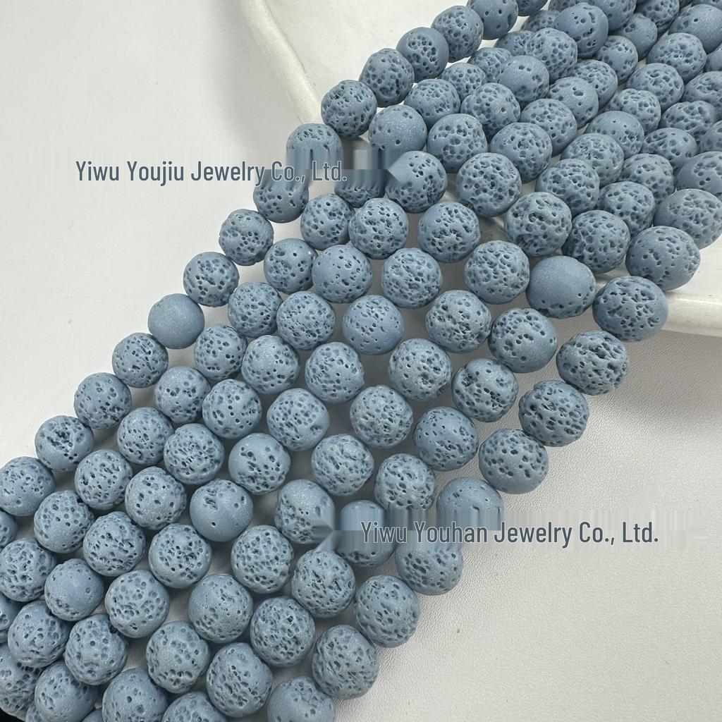 Colored Volcanic Rock Round Beads for DIY Jewelry Making