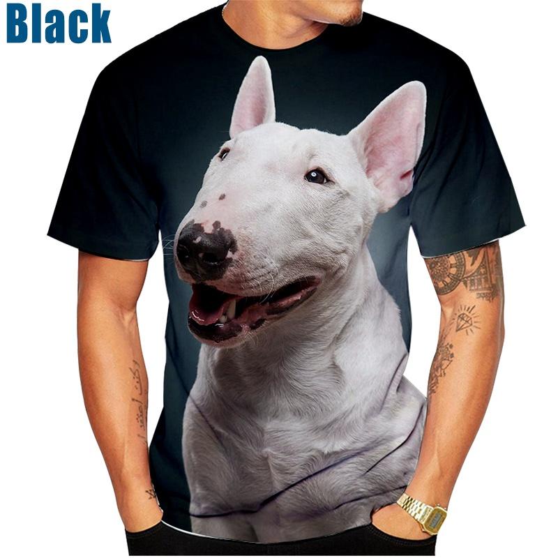 Novel Casual Men's T-Shirt Fashionable Short Sleeve Trendy Dog Print Funny Top