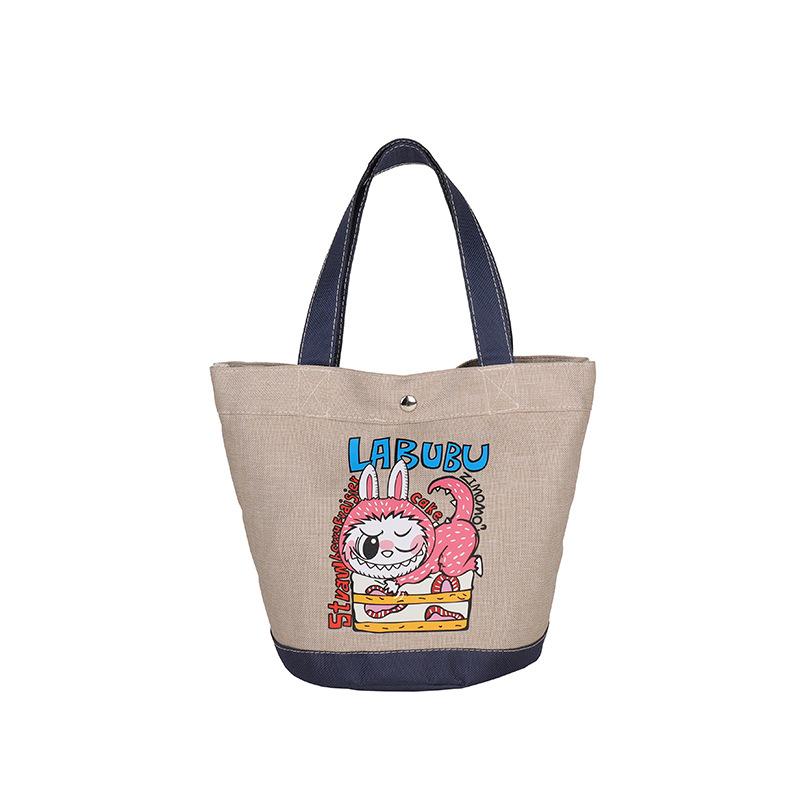 

Холщовая сумка-шоппер bubu lubu, новая мультяшная милая, высокая ценность, повседневная, универсальная, для поездок на работу, сумка для покупок