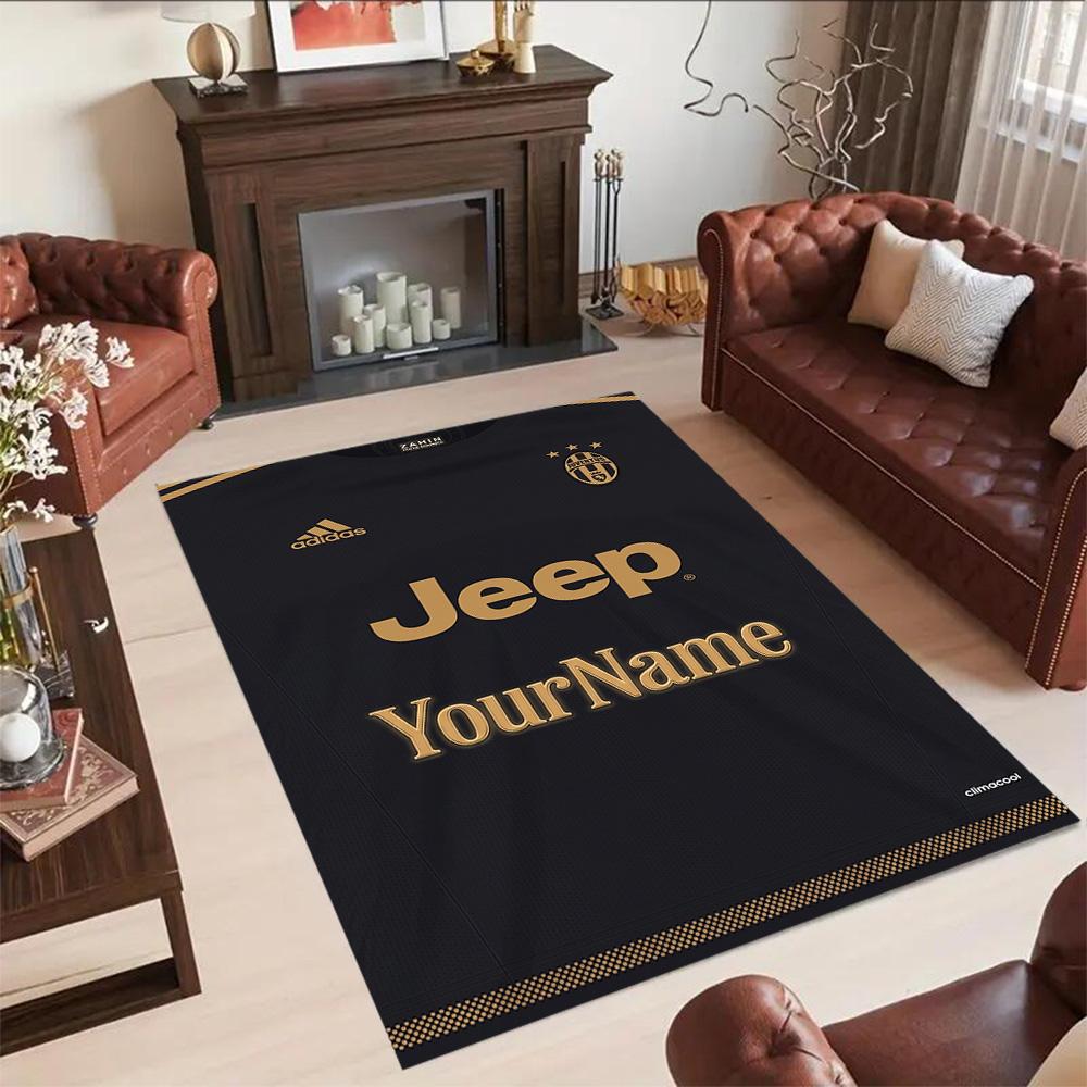 Juventus Personalized Name Floor Mat Suitable for Study room Outdoor Dormitory Living Rooms Anti-slip Rug Office home decor