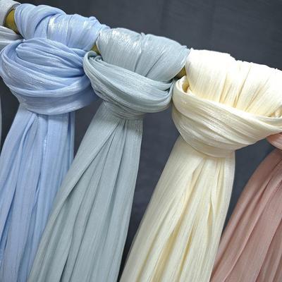 Meistverkaufter atmungsaktiver langer Satin-Crêpe-Schal – Cooler und heller Schimmerschal aus Malaysia