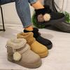 Winter Casual Warm Women's Cotton Shoes Large Size Thick Soled Women's Snow Boots Women's Boots