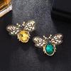 Elegant Glass Bee Brooch: Retro Corsage and Pin for Clothing Accessories
