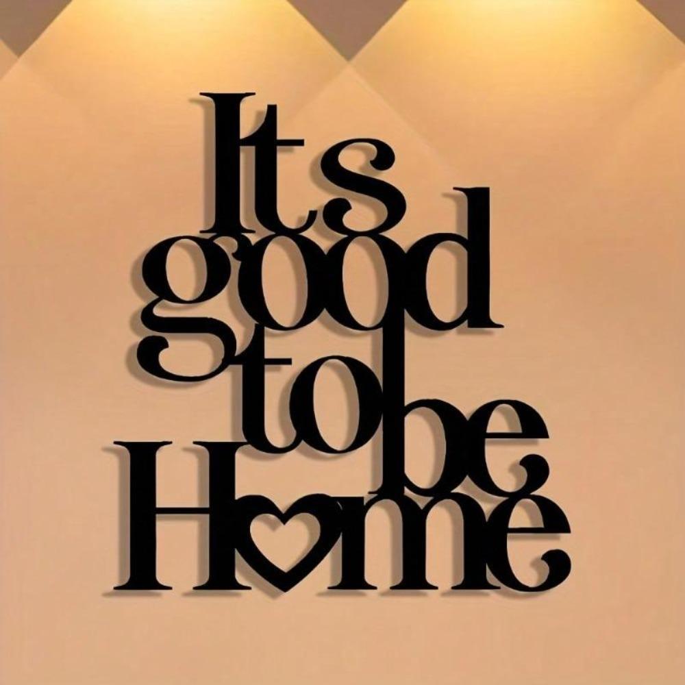 Metal Wall Art Vintage Farmhouse Decor Detachable Elegant Script Home Sign Gift for Living Room Kitchen Bedroom