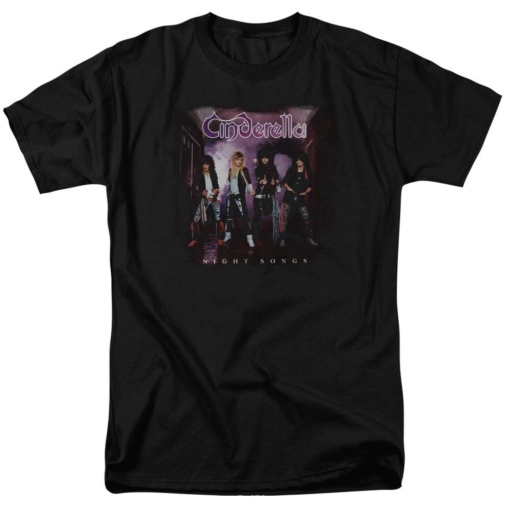26 Cinderella Night Songs T Shirt Licensed Rock n Roll Band Merch Music Black Unisex T-Shirt XXXL